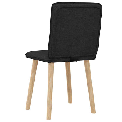 Jídelní Židle 2 Ks Černé Textil