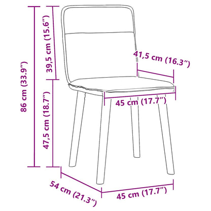 Jídelní Židle 2 Ks Černé Textil