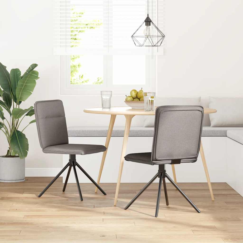 Jídelní Židle 2 Ks Taupe Textil