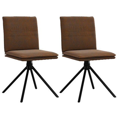 Jídelní Židle 4 Ks Hnědé Umělá Semišová Kůže