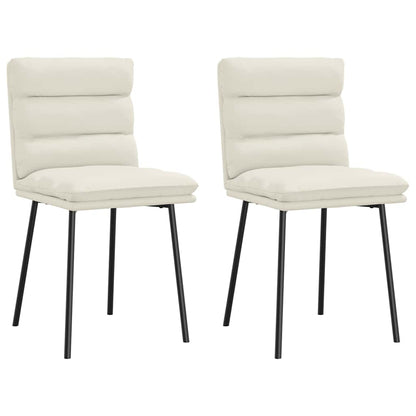 Jídelní Židle 6 Ks Krémové Samet