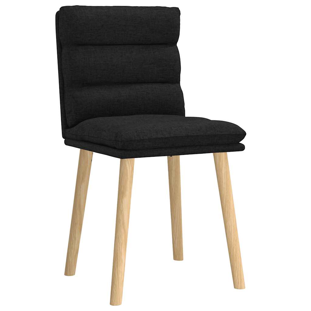 Jídelní Židle 2 Ks Černé Textil