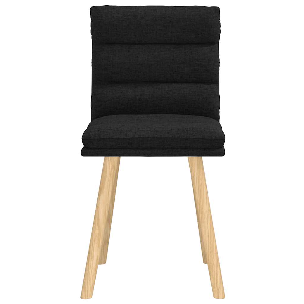 Jídelní Židle 2 Ks Černé Textil