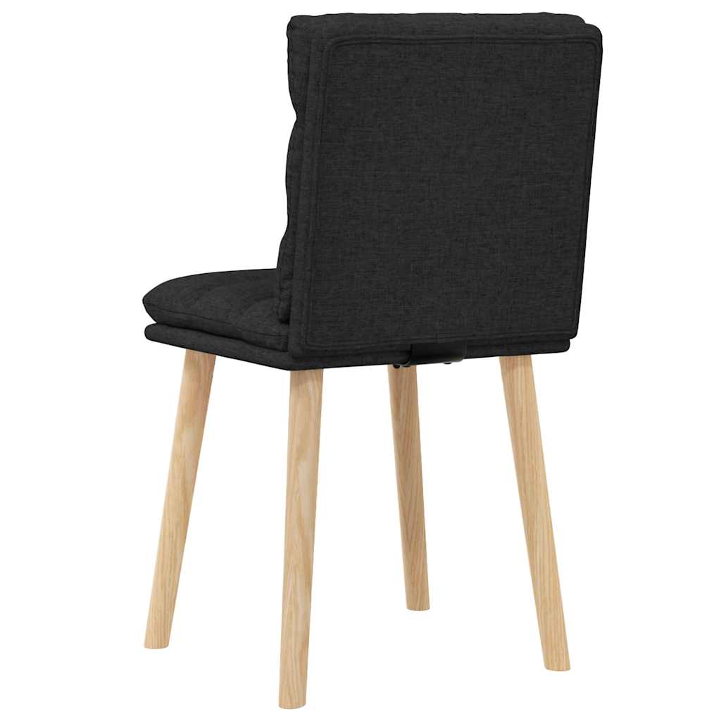 Jídelní Židle 2 Ks Černé Textil