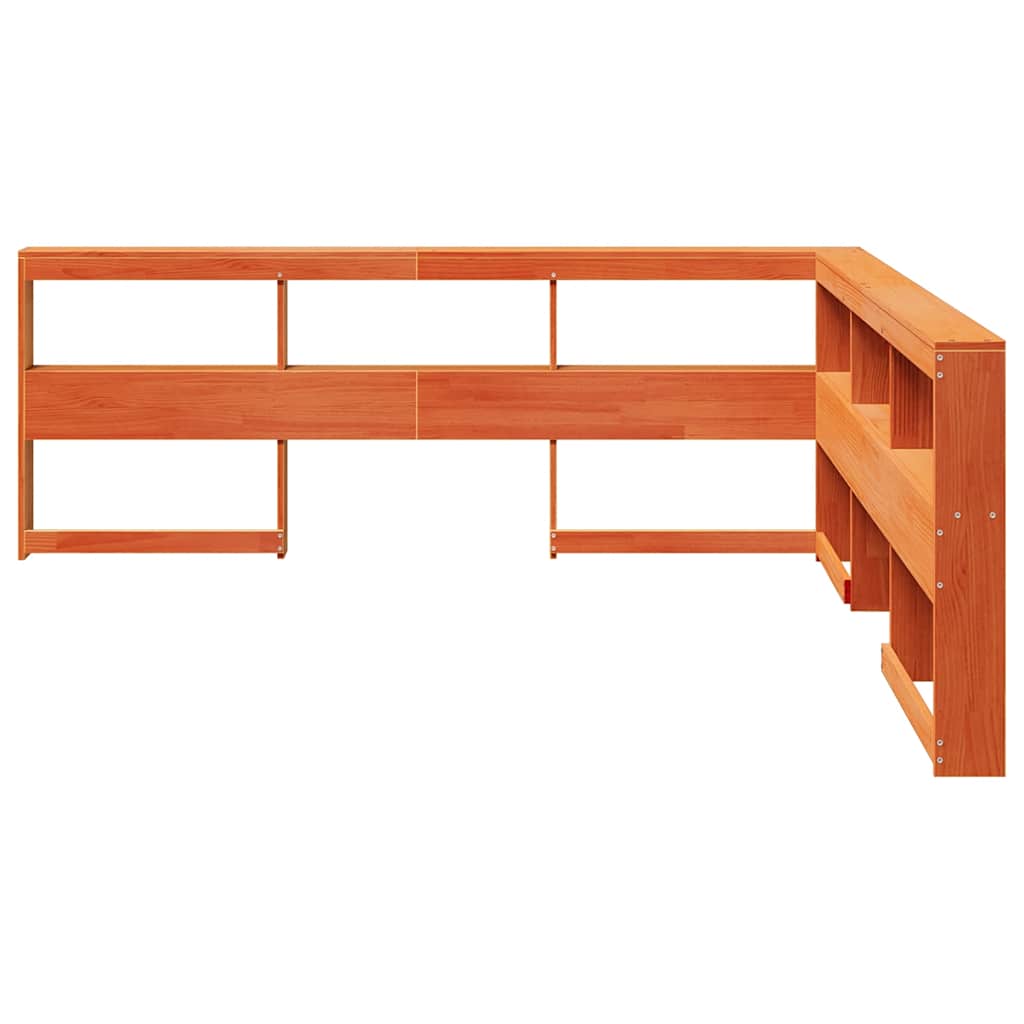 Regálová Knihovna Ve Tvaru L 180 Cm Masivní Borové Dřevo