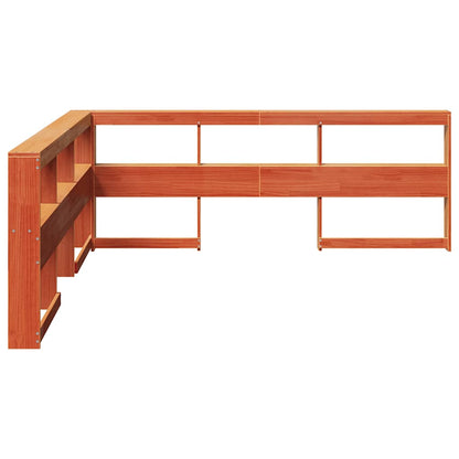 Regálová Knihovna Ve Tvaru L 180 Cm Masivní Borové Dřevo