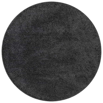 Protiskluzový Shaggy Koberec Tmavě Šedá 90 X 90 Cm Pp
