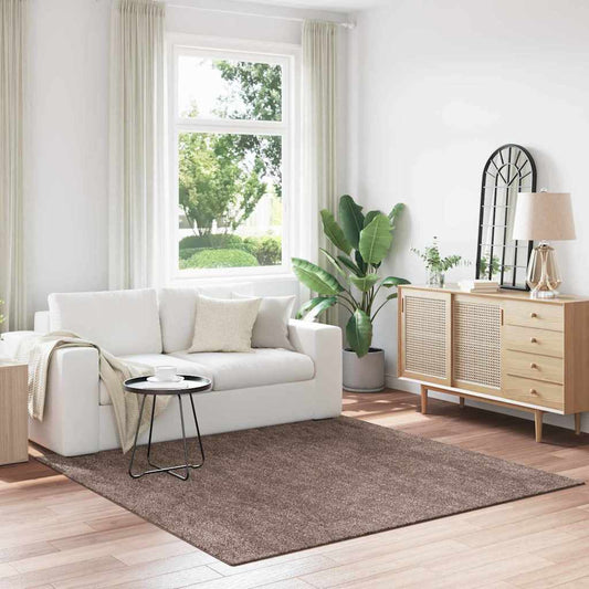 Protiskluzový Shaggy Koberec Hnědá 200 X 200 Cm Pp