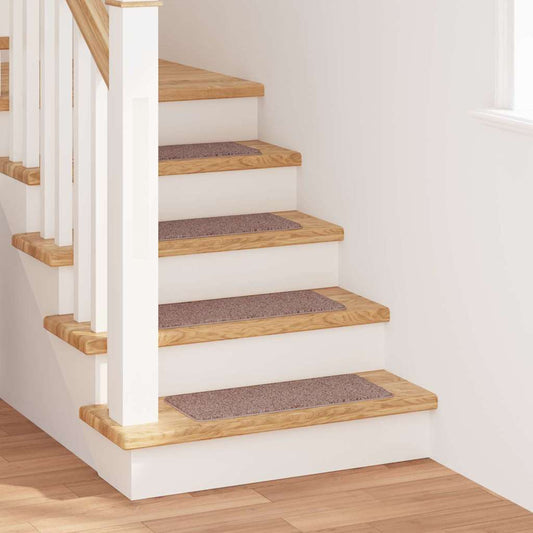 Protiskluzové Podložky Na Schody 15 Ks 60 X 25 Cm Světle Hnědá
