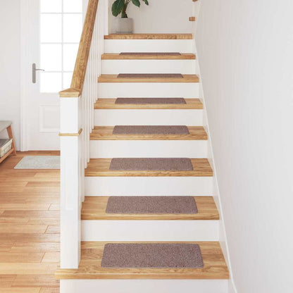 Protiskluzové Podložky Na Schody 15 Ks 60 X 25 Cm Světle Hnědá
