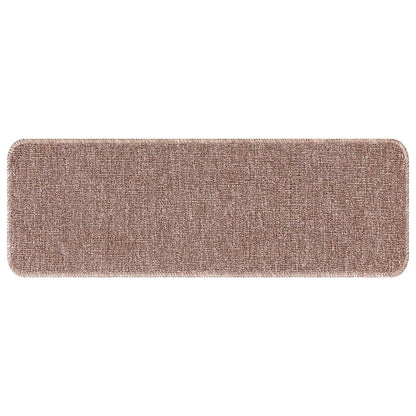 Protiskluzové Podložky Na Schody 15 Ks 60 X 25 Cm Světle Hnědá