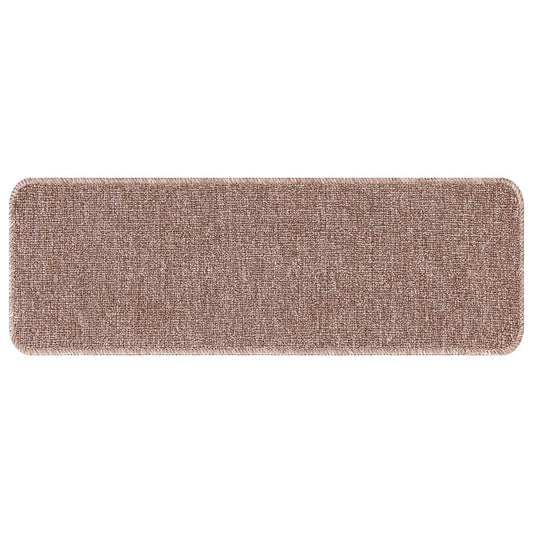Protiskluzové Podložky Na Schody 15 Ks 60 X 25 Cm Světle Hnědá