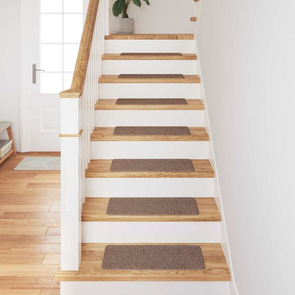 Protiskluzové Podložky Na Schody 15 Ks 60 X 25 Cm Hnědá Pp
