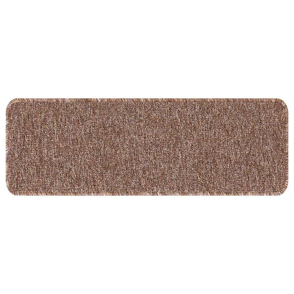 Protiskluzové Podložky Na Schody 15 Ks 60 X 25 Cm Hnědá Pp