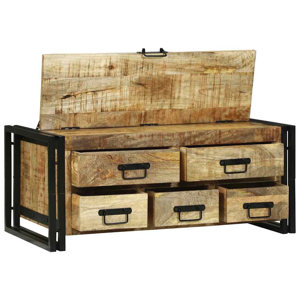 Konferenční Stolek Hnědá 90 X 50 X 38 Cm Masivní Mangové Dřevo