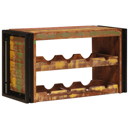 Stojan Na Víno Hnědá 100 X 45 X 33 Cm Masivní Drsné Mango Dřevo