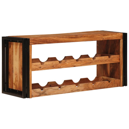 Stojan Na Víno Hnědá 100 X 45 X 33 Cm Masivní Drsné Mango Dřevo