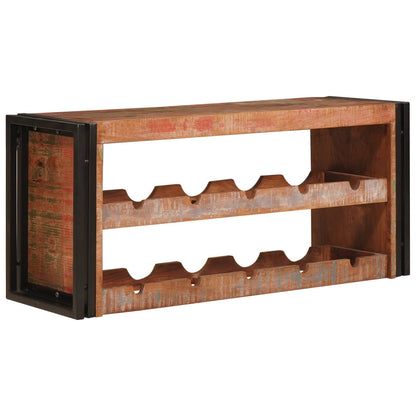 Stojan Na Víno Hnědá 100 X 45 X 33 Cm Masivní Drsné Mango Dřevo