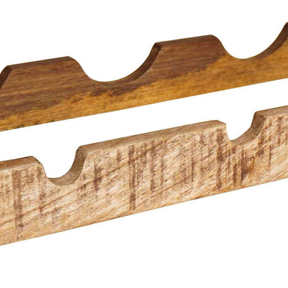 Stojan Na Víno Hnědá 100 X 45 X 33 Cm Masivní Drsné Mango Dřevo