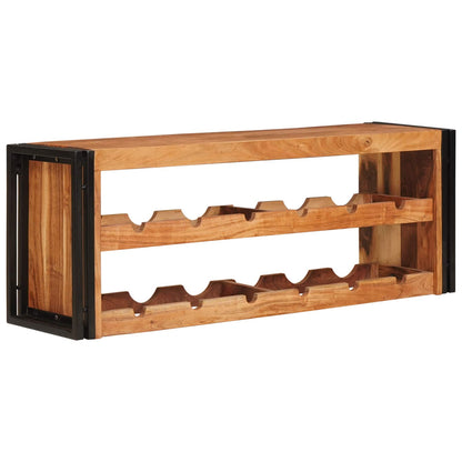 Stojan Na Víno Hnědá 100 X 45 X 33 Cm Masivní Drsné Mango Dřevo