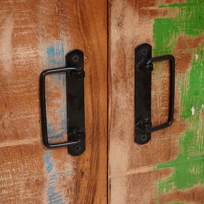 Highboard S Dveřmi Hnědá Masivní Recyklované Dřevo A Kov