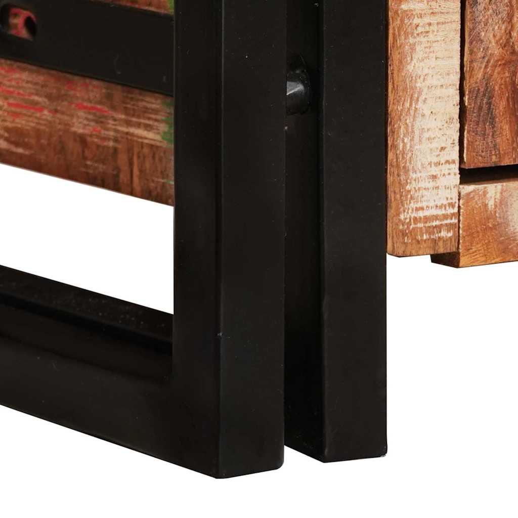 Highboard S Dveřmi Hnědá Masivní Recyklované Dřevo A Kov
