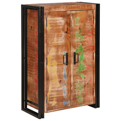 Highboard S Dveřmi Hnědá Masivní Recyklované Dřevo A Kov