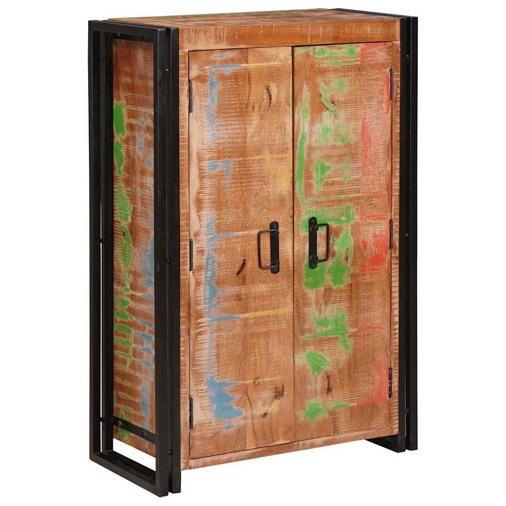 Highboard S Dveřmi Hnědá Masivní Recyklované Dřevo A Kov