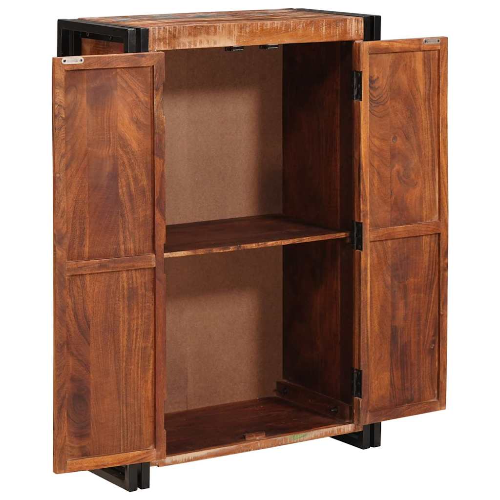 Highboard S Dveřmi Hnědá Masivní Recyklované Dřevo A Kov