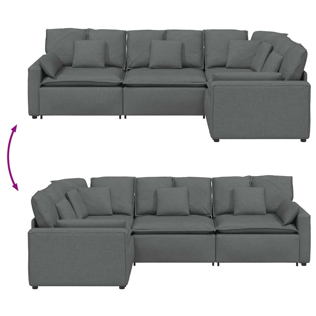 Modulární Pohovka S Polštáři Textil