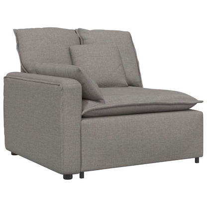 Modulární Pohovka S Polštáři Textil Taupe