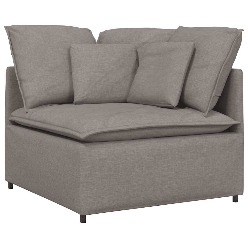 Modulární Pohovka S Polštáři Textil Taupe