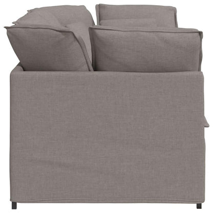 Modulární Pohovka S Polštáři Textil Taupe