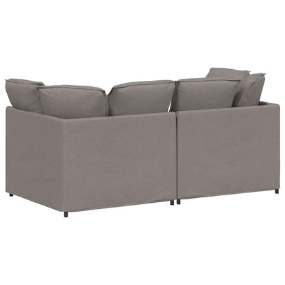 Modulární Pohovka S Polštáři Textil Taupe