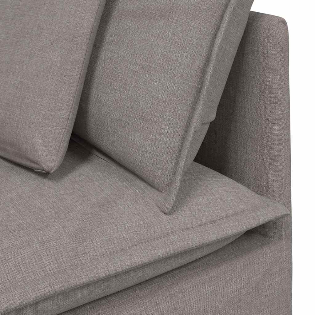 Modulární Pohovka S Polštáři Textil Taupe