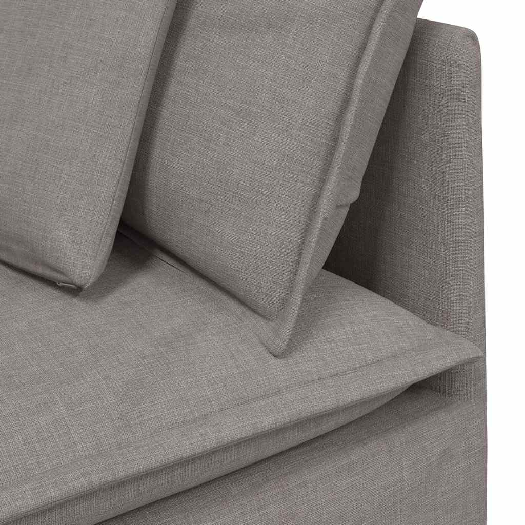 Modulární Pohovka S Polštáři Textil Taupe