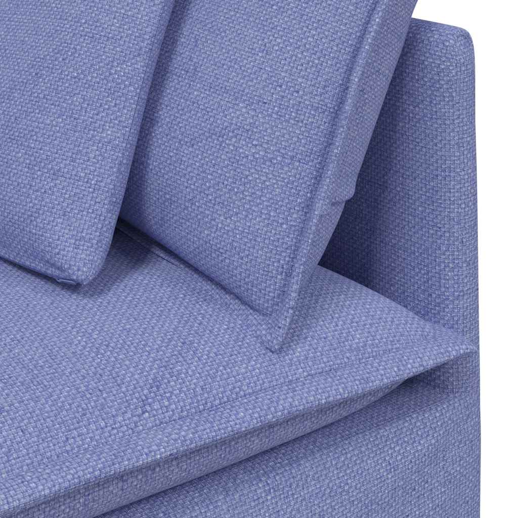 Modulární Pohovka S Polštáři Textil Džínově Modrá