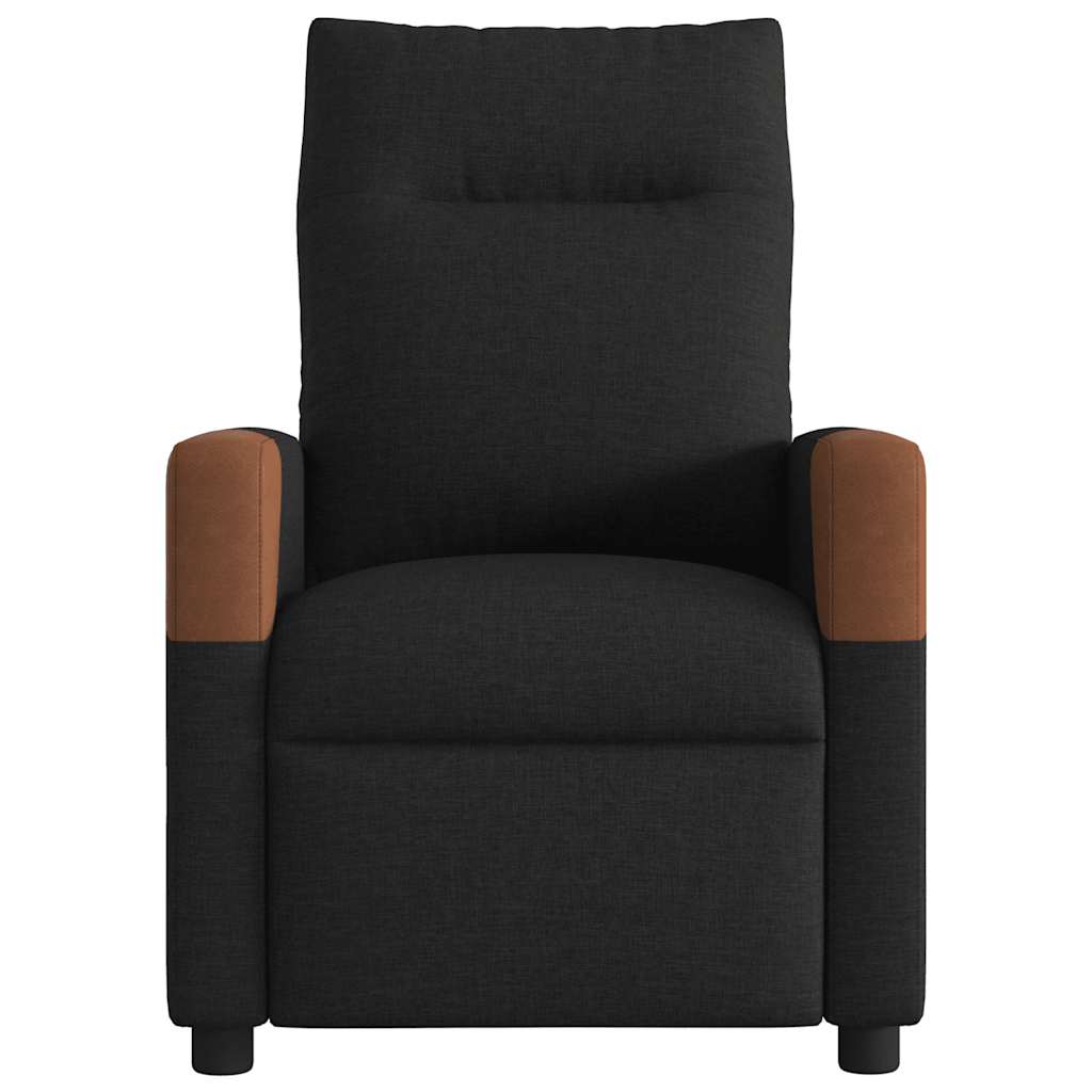 Elektrické Polohovací Křeslo Černé Textil Černá