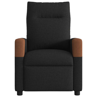 Elektrické Polohovací Křeslo Černé Textil Černá