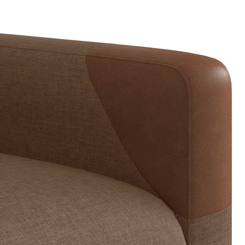 Elektrické Polohovací Křeslo Hnědé Textil Hnědá