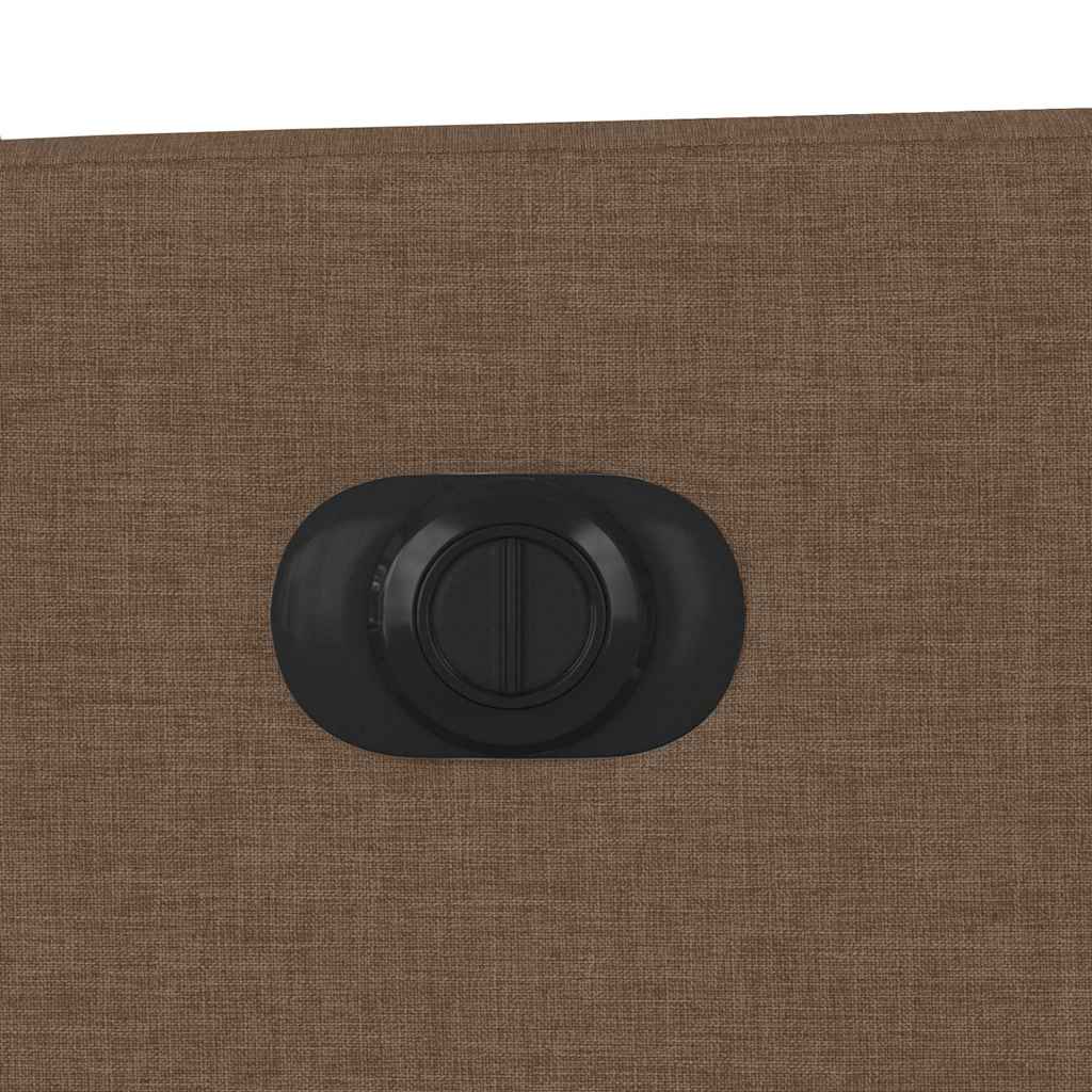 Elektrické Polohovací Křeslo Hnědé Textil Hnědá