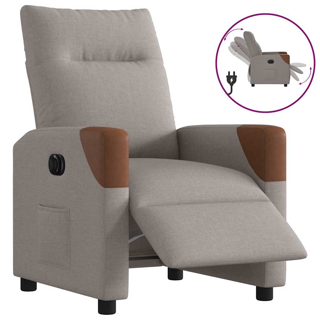 Polohovací Křeslo Textil Taupe