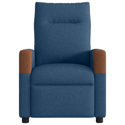 Elektrické Polohovací Křeslo Modré Textil Modrá