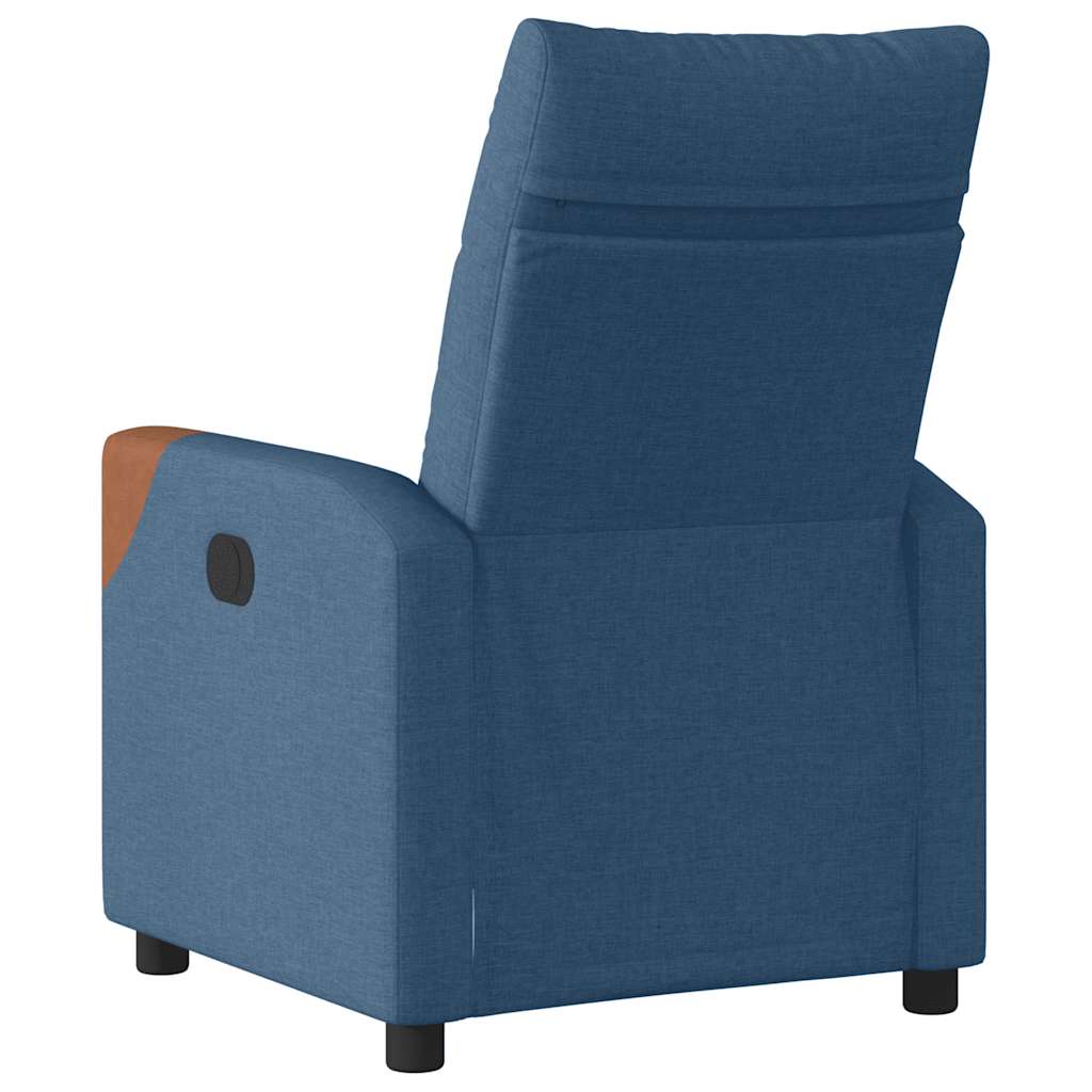 Elektrické Polohovací Křeslo Modré Textil Modrá