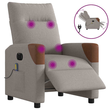 Polohovací Křeslo Textil Taupe