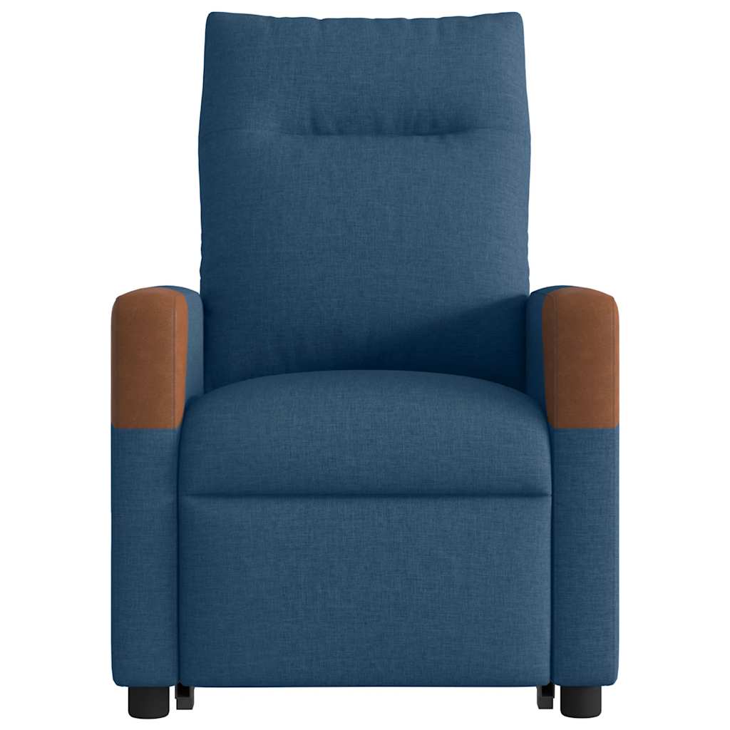 Zvedací Polohovací Křeslo Modré Textil Modrá