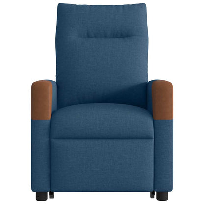 Zvedací Polohovací Křeslo Modré Textil Modrá