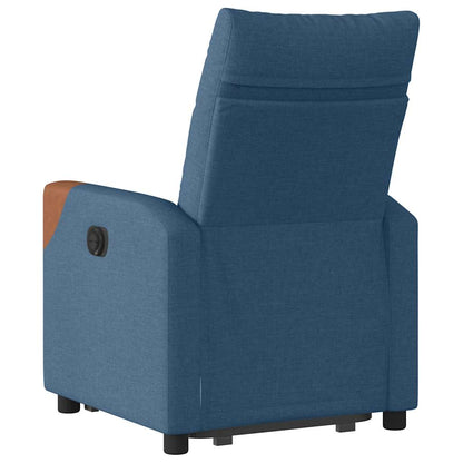 Zvedací Polohovací Křeslo Modré Textil Modrá