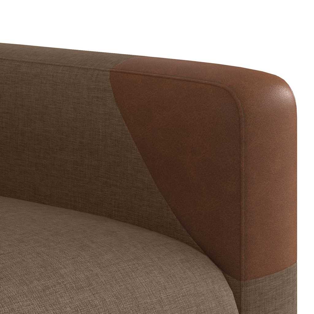 Elektrické Zvedací Polohovací Křeslo Hnědé Textil Hnědá