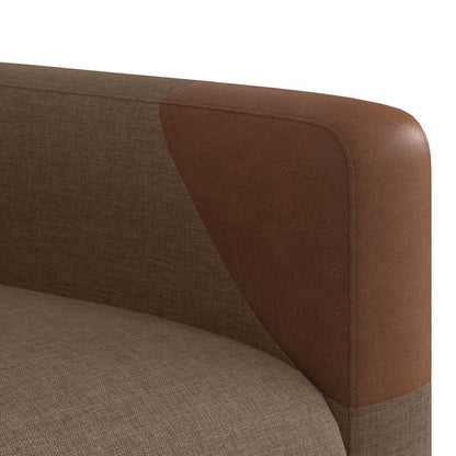 Elektrické Zvedací Polohovací Křeslo Hnědé Textil Hnědá